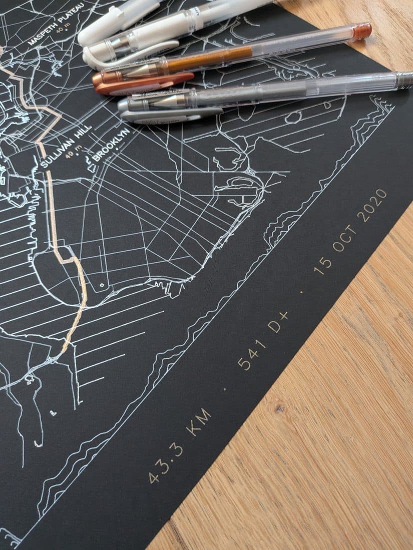 Macro du cartouche : le dépôt d'encre, à l'échelle du stylo