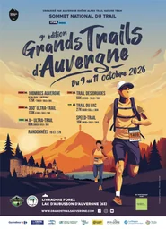 Affiche topographique du trail Grands Trails d’Auvergne