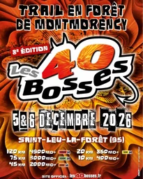 Affiche topographique du trail Les 40 Bosses — 120 km, Ile-de-France