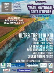 Affiche topographique du trail Trail Côte d’Opale — 110 km, Hauts-de-France