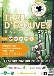 Affiche topographique du trail Trail d’Écouves et du Pays d’Alençon — 100 km, Normandie