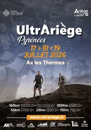 Affiche topographique du trail UltrAriège